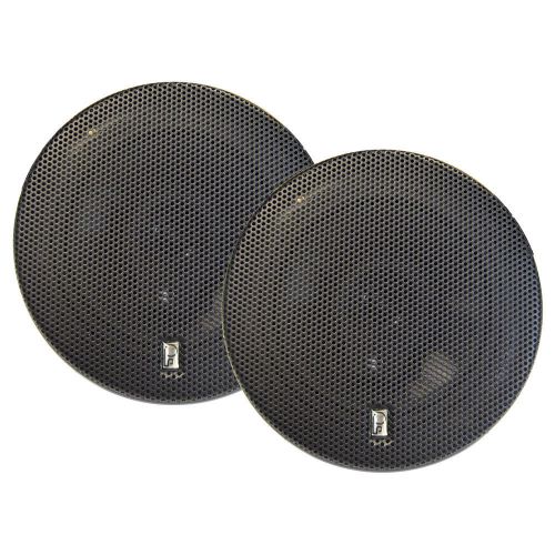 Poly-planar 6&#034; titanium series 3-way marine speakers - (pair)black mfg# ma8506b