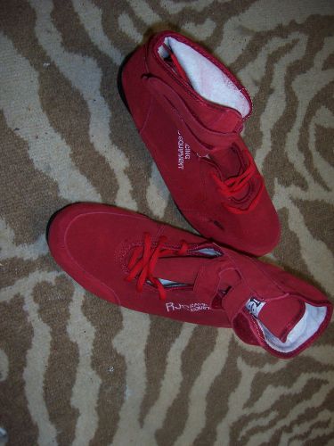 Rjs racing  shoes boots,red, sizes 9 ,racing mid top shoes