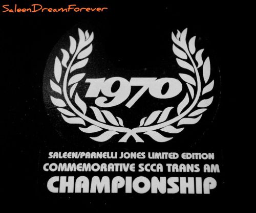 1970 saleen parnelli jones lmtd edt scca sticker decal frm 07 ford mustang pj gt