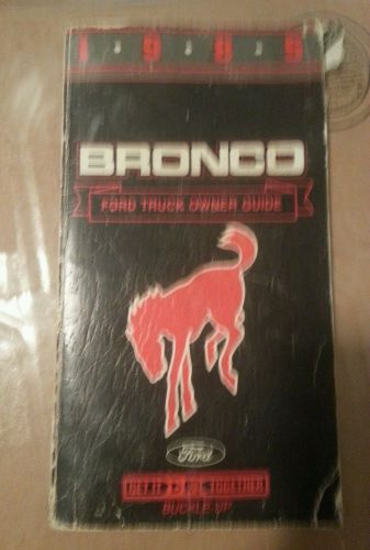 Original 1985 ford bronco    owner&#039;s manual