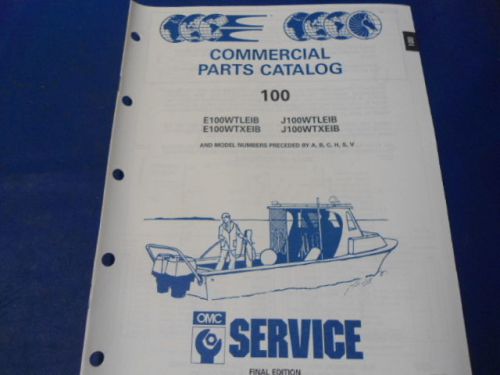 1991 omc evinrude/johnson parts catalog, e100wtleib, 100 models commercial