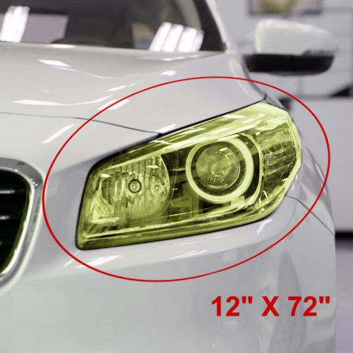 Sell 12"x72"Car Headlight Tail Lamp Fog Light Yellow Smoke Tint Film