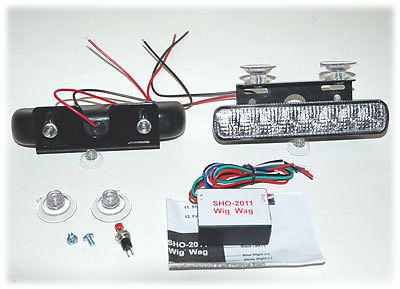 Amber white tow truck strobe kit light 8 led fire  glow waterproof