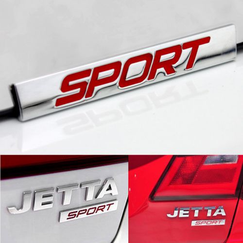 Auto car metal sport trunk rear fender emblem badge sticker for jetta golf polo