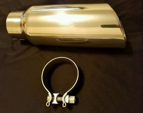 Exhaust tip polished 23435023 gm fits silverado sierra 1/2 3/4 1 ton 2014-16 x8