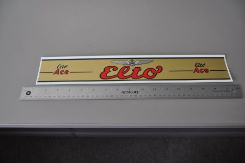 Antique elto ace water slide decal  outboard boat motor (1936-1941) fox grips