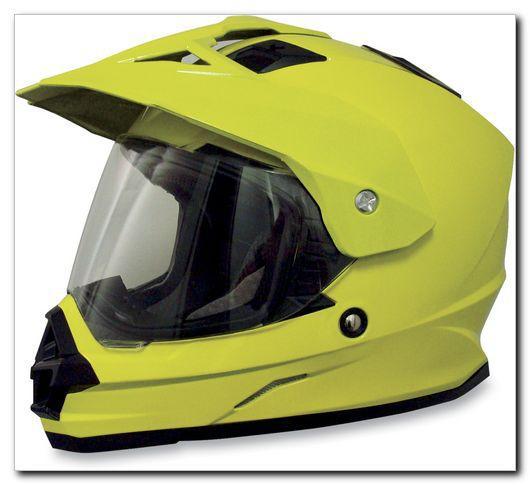 Afx fx-39 dual sport helmet solid hi-vis yellow