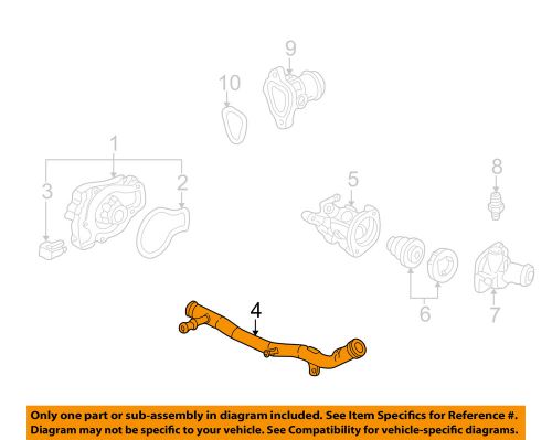 Honda oem 99-02 accord 2.3l-l4 water pump-connector pipe 19505pjk000