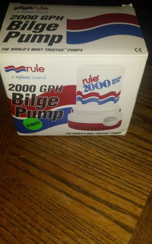 Rule 2000 gph submersible bilge pump 24 volts model 12 new in box
