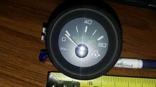 Faria  black face and bezel oil pressure gauge - 80 psi new old stock