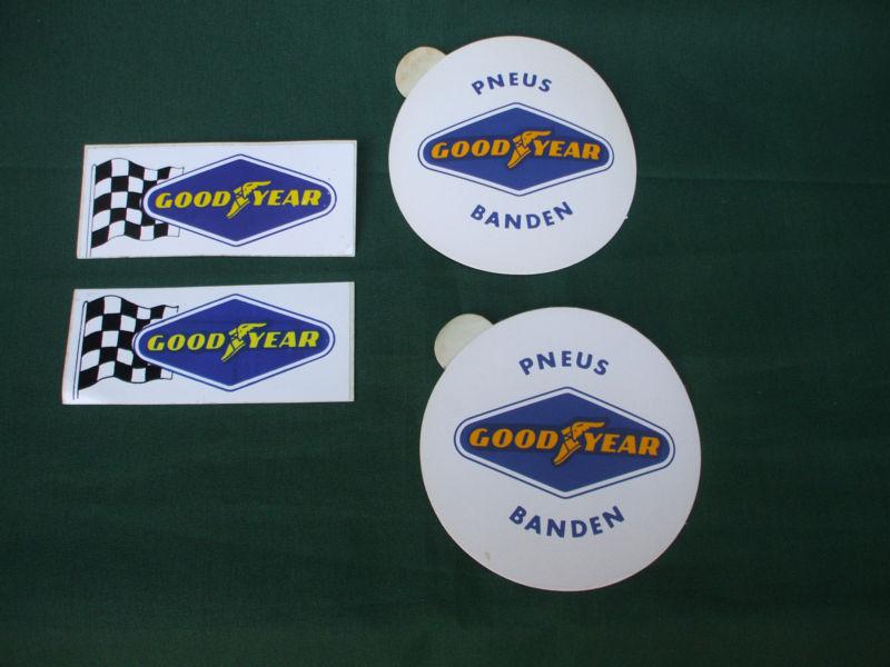 Nos europe  vintage 1960's goodyear tires racing decals stickers ,le mans,zolder