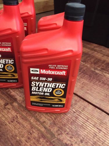 Motorcraft sae 5w-30 premium synthetic blend motor oil xo5w30qsp lot of 6 quarts