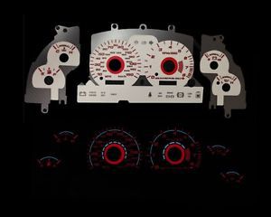 96-98 mustang gt v8 red indigo glow white gauges 96 97 98  (i-113)