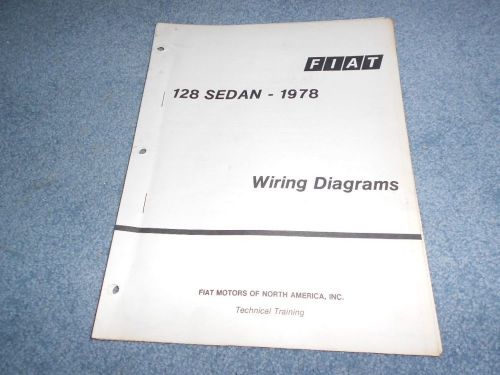1978 fiat 128 sedan wiring diagrams technical training factory oem booklet