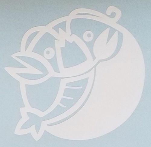 Cancer - zodiac sign - 3.5" weeded decal in white vinyl