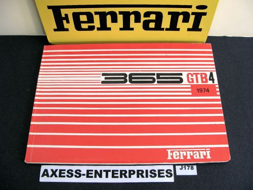 Ferrari *daytona* 365 gtb/4 gtb 4 owners spare parts book catalogue n 70/72 j178