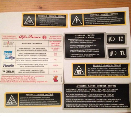 Alfa romeo 156 mk2 engİne bay label