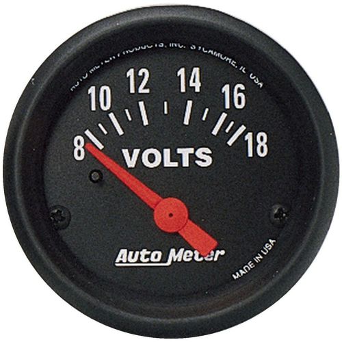 Autometer z electrical voltmeter gauge 2 1/16&#034; dia black face 2645