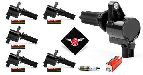 6 heavy duty ignition coil dg-528 + 6 spark plug sp-470 lincoln ls v6 3.0l