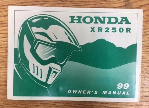 Honda 1999 xr250r owner's manual