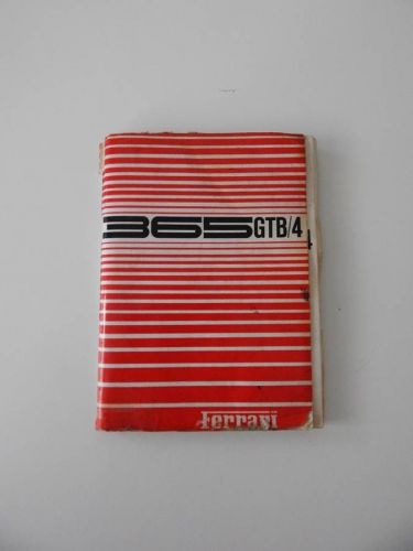 Original ferrari 365 gtb/4 plexiglass daytona owner’s manual 1969/70 handbook