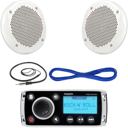 Sell Fusion AUX AM FM Marine Receiver, 6.5" 200W Speakers & Wiring