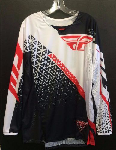 New fly racing 'kinetic' jersey - mx * bmx - black/white/red - adult xlarge