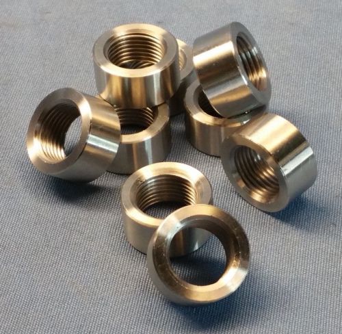 304 stainless steel 02 sensor bung (nut) weld in type, 1&#034; od x 1/2&#034;, m18 x 15mm