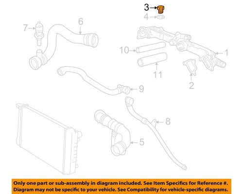 Bmw oem 99-01 740i 4.4l-v8 cooling-water manifold plug 07119904539