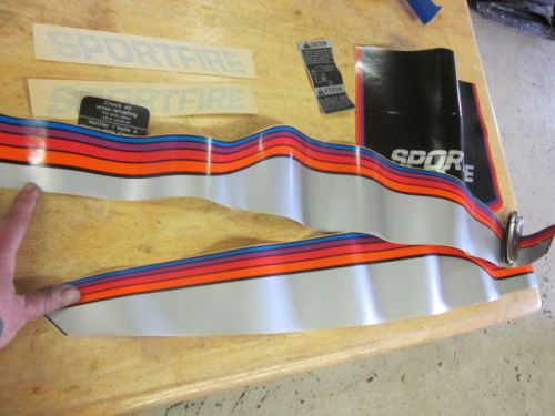 Nos vintage m55736 john deere snowmobile 1984 sportfire full hood decal set
