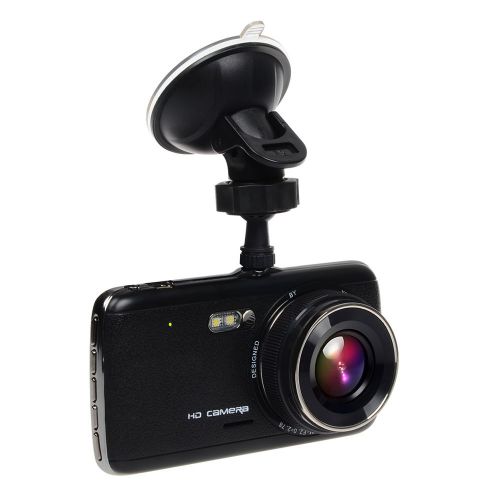 4&#034; ips dash cam with night vision hd 1080p cars dvr dual camera +16gb micro sd