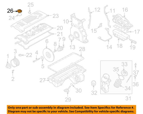 Bmw oem 10-14 x6 4.4l-v8-engine oil filler cap 11127832157