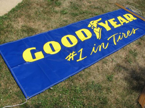 Goodyear #1 in tires  race fan  flag banner sign car auto truck akron ohio