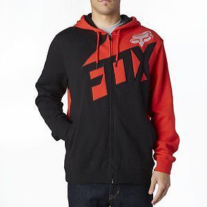 Fox racing breacher mens zip up hoody flame red