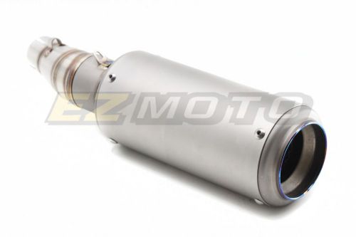Xxd mid pipe + exhaust 24cm tubular muffler silencer for kawasaki z250 08-15
