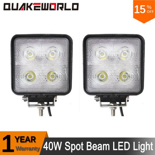 2x 40w cree led work light offroad jeep driving lamps truck car led spot lights