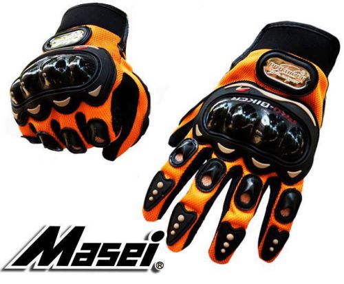 Orange masei &amp; probiker helmet glove 117 motorcycle yamaha poster gloves e448