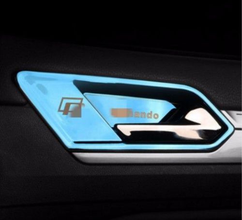 4pcs door handle insert stainless steel badge patch fit volkswagen lamando blue