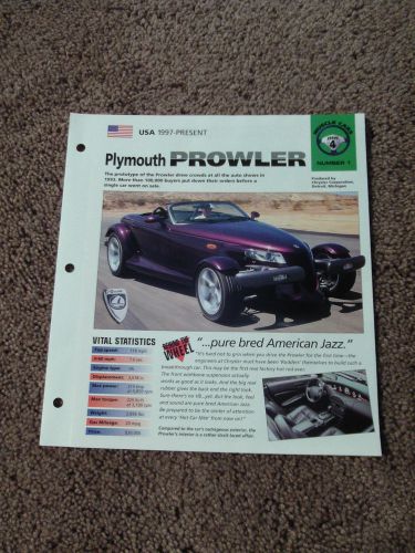 1997-present plymouth prowler imp brochure muscle cars group 4 #1