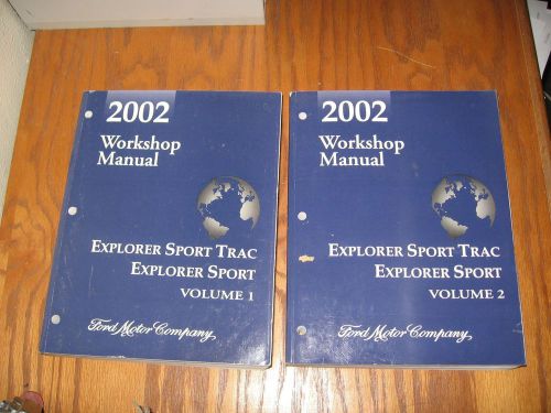 2002 ford explorer sport trac factory shop service manual set of 2
