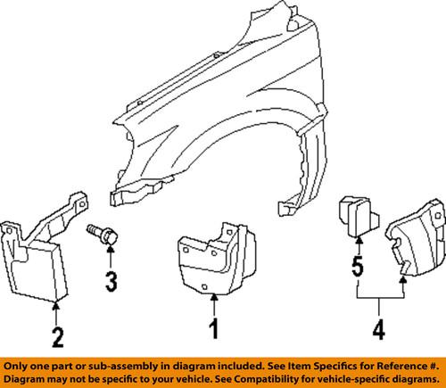 Honda oem 75301s9va12zj fender-side molding