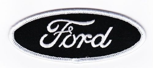 Black white ford sew/iron on patch emblem badge embroidered car