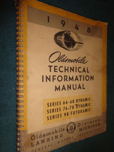 1948 oldsmobile shop book / original technical information manual 6 &amp; 8