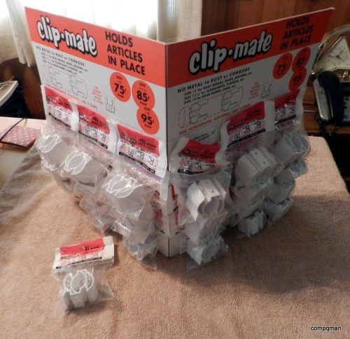 Vintage beckson #1-1/2 clip mate extruded holding clip pair 1-3/16- 1-1/2 get 24