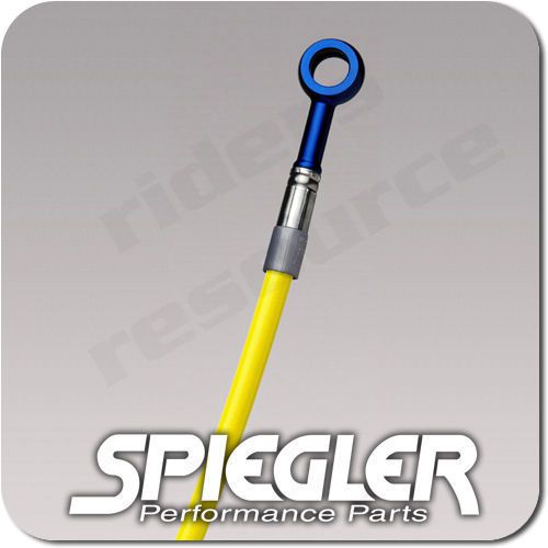 Spiegler stainless braided rear brake kit yel line blu fit honda nsr 50 04-