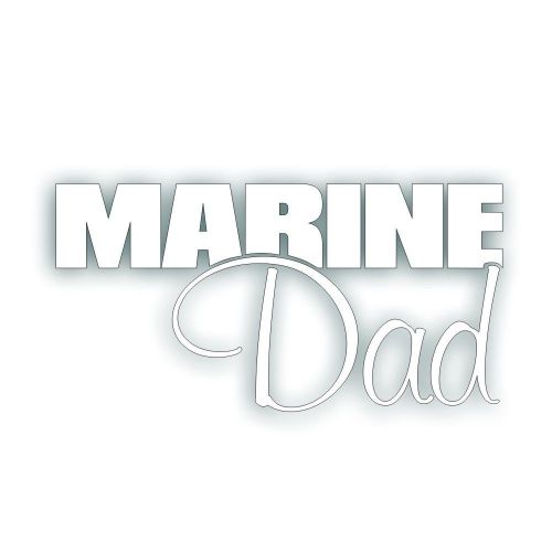Marine dad decal for us usmc corp patriot patriotic military family window white