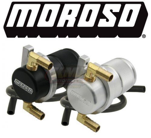 Moroso 85497 universal black crankcase ventilation air oil vapor separator pcv