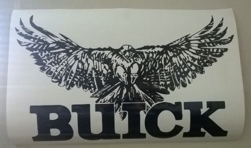 14&#034;x24&#034; white color buick hawk bird decal regal grand national turbo t type gnx