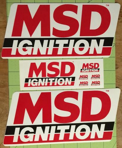 Msd ignition vintage original contingency decals large racing stickers lot of 8