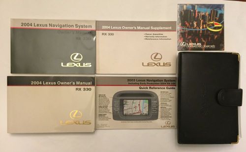 2004 lexus rx330 owners manual set includes leather lexus case
